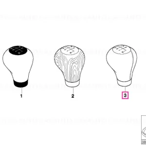 Buton schimbător piele/aluminiu - BMW Reducere specială
