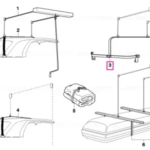 Cadru suport hardtop - BMW Plată securizată