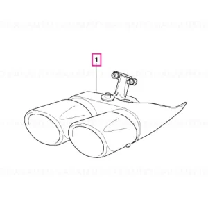 Ieftin Ornament tub eșapament crom - BMW