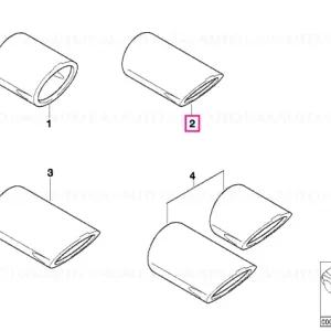 Reduceri Ornament toba, negru, 48X58MM 48X58 MM - BMW