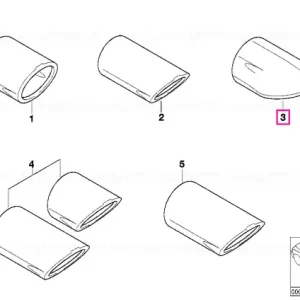Ornament toba, negru, 60X70MM 60X70 MM - BMW Doar azi