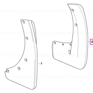 Set aparatori noroi, spate E70 21" - BMW Preț mic