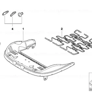 Doar azi Capac interior dreapta, NEGRU SCHWARZ - BMW
