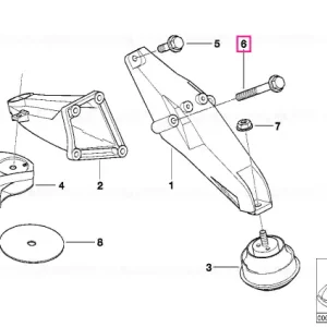 Șurub hexagonal cu șaibă M8X65-Z1 - BMW Reducere specială