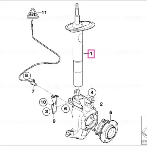 Preț mic Strut arc față dreapta - BMW