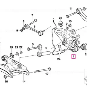 Suport roata, spate stanga - BMW Popular