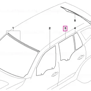 Retur gratuit Fereastra laterala neagra usa spate stanga - BMW