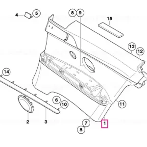 Ornament lateral piele spate stang FUCHSROT - BMW Cumpără acum