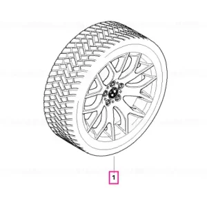 Roată completă de iarnă - Cross Spoke 177 cu anvelopa Bridgestone Blizzak LM-25 4x4 RFT - 255/50R19 107V XL - BMW X5 E70 Preț redus