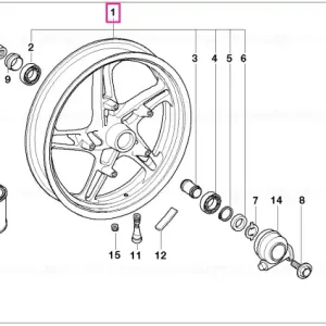 Roata fata argintie 3,50X17 - BMW Motorrad Cumpără online