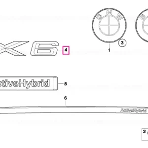 Inscriptie X6 - BMW Cel mai vândut