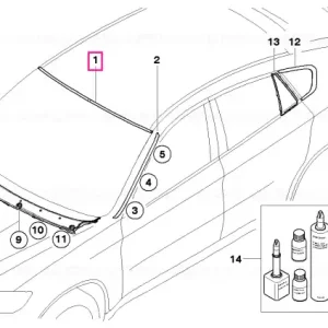 Cumpără online Capac parbriz, partea superioara - BMW