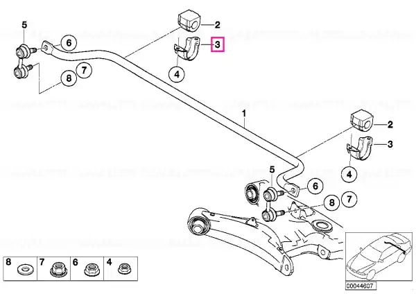 Livrare expres Suport stabilizator - BMW
