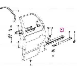Plată sigură Garnitura usa exterioara dreapta - BMW