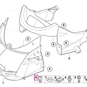 Reducere Surub cap cilindric M8X35-8.8-ZNS - BMW Motorrad