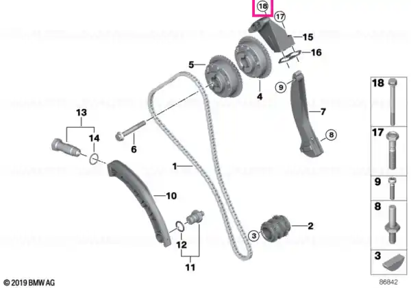 Premium Surub hexagonal cu roseta M6X70-Z1-PHR - BMW