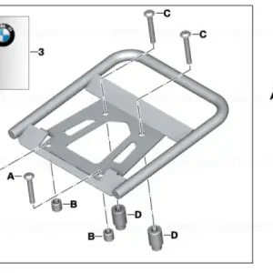 Set topcase aluminiu cu suport - BMW Motorrad Retur ușor