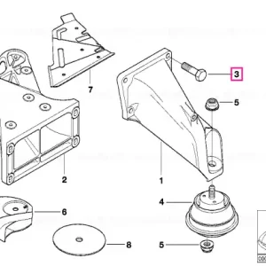 Retur ușor Şurub hexagonal cu șaibă M8X34-ZA-Z1 - BMW