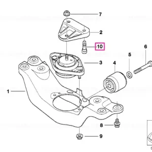 Lichidare de stoc Surub cap cilindric cu roseta M10X25-Z1 - BMW