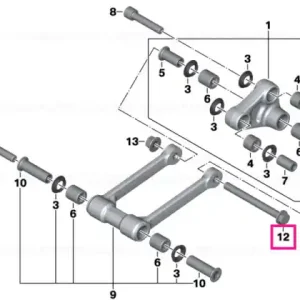Cel mai vândut Șurub hexagonal cu șaibă M12X125-10 M12X125-10-ZNS3 - BMW