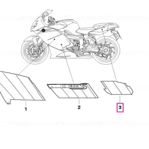 Sticker lateral caroserie spate dreapta - BMW Motorrad Ofertă exclusivă