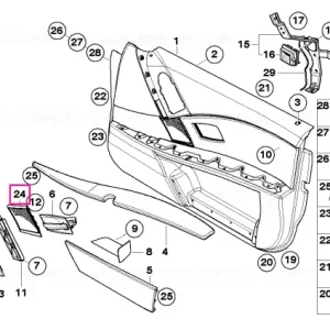 Reducere specială Capac difuzor stanga, AMETHYST - BMW