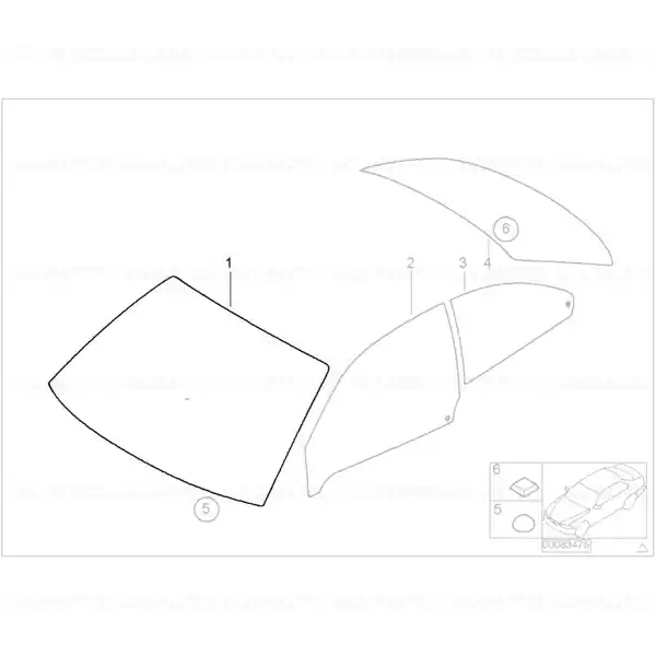 Doar azi Parbriz tenta verde cu infrarosu BMW Seria 3 E46 Compact