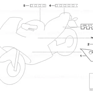Popular Autocolant lateral spate stânga GR/SW/SI - BMW Motorrad
