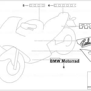 Autocolant lateral spate R1100S REPLIKA - BMW Motorrad Reducere de preț