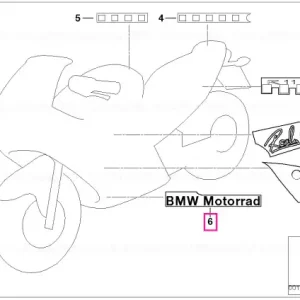 Decal Metzeler stânga REPLIKA - BMW Motorrad Plată securizată