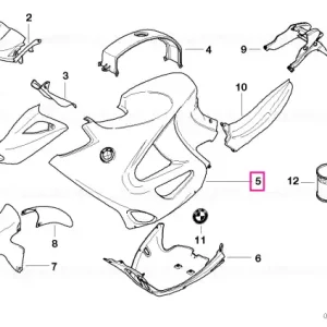 Panou decorativ dreapta PAZIFIKBLAU-MET - BMW Motorrad Cel mai vândut