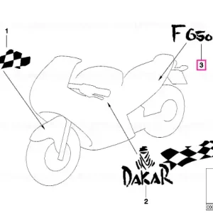 Autocolant dreapta F650GS - BMW Motorrad Discount