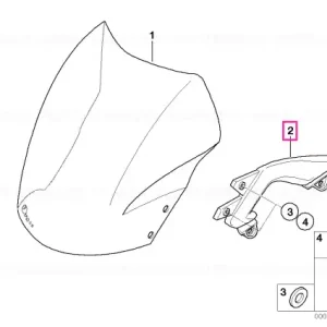 Suport parbriz transparent stânga - BMW Motorrad Calitate înaltă