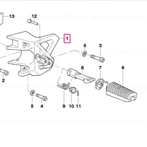 Preț redus Placă picior dreapta - BMW Motorrad