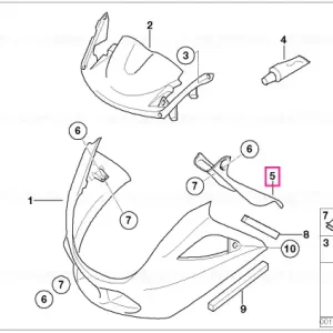 Capot interior stânga grund - BMW Motorrad Livrare rapidă