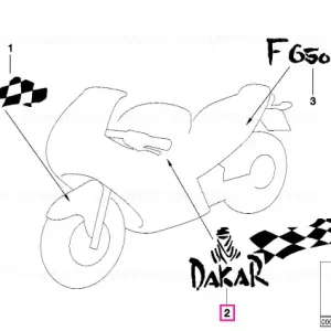 Ofertă limitată Autocolant stânga DAKAR - BMW Motorrad