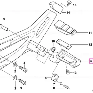 Plată securizată Resoar spate stânga - BMW Motorrad