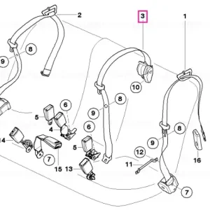 Centură superioară spate centru BEIGE - BMW Reduceri