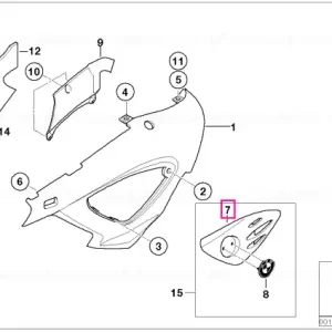 Reducere de preț Inserție crom dreapta - BMW Motorrad