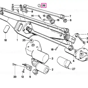 Capac axă ștergetor - BMW Plată securizată