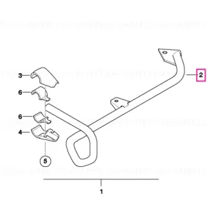 Disponibil imediat Bară protecție spate stânga - BMW Motorrad
