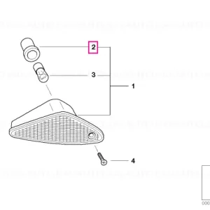 Reducere extra Soclu bec indicator directie alb - BMW Motorrad