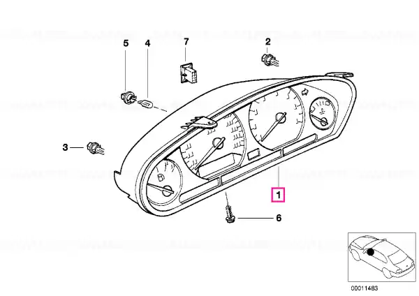 Reducere extra Tablou bord schimb necodat KM/H - BMW