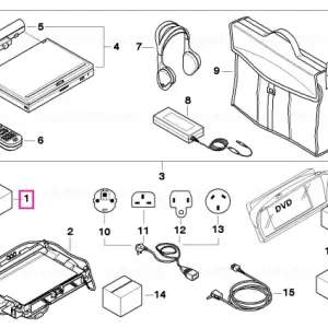 Reducere extra Kit instalare sistem DVD port./gri - BMW