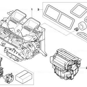 Disponibil imediat Set piese mici pârghie reglaj aer cond. - BMW