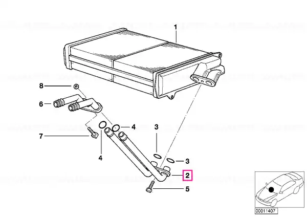 Doar azi Furtun dublu aluminiu - BMW