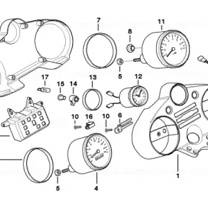 Plată securizată Capac instrumente CHROM - BMW Motorrad