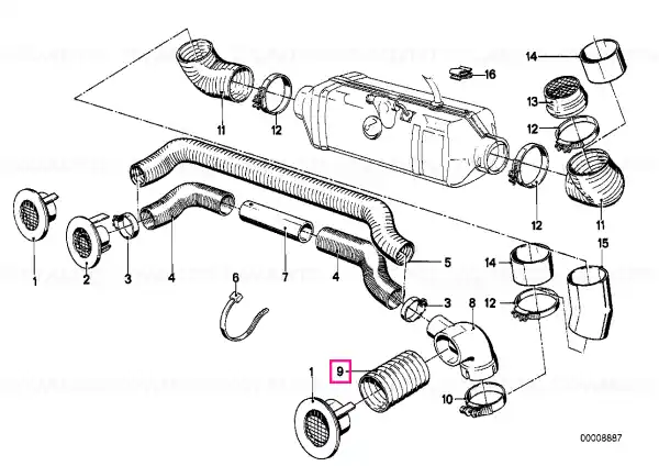 Furtun aer D=50MM - BMW Premium