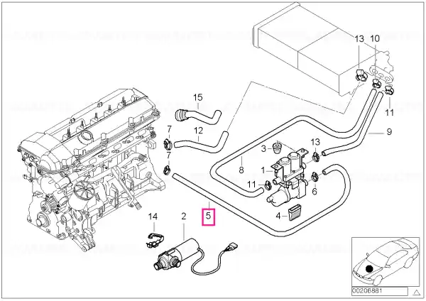 Furtun motor valva apa - BMW Reducere specială