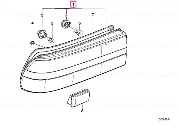 Lampa spate stânga cu ceață NEGRU SCHWARZ - BMW Expediere rapidă